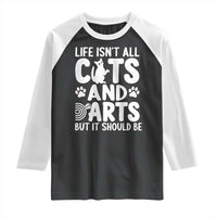 Life Is Not All Cats And Darts But It Should Be Raglan Shirt Funny Dartist Gift - Wonder Print Shop