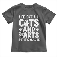 Life Is Not All Cats And Darts But It Should Be Toddler T Shirt Funny Dartist Gift - Wonder Print Shop