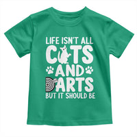 Life Is Not All Cats And Darts But It Should Be Toddler T Shirt Funny Dartist Gift - Wonder Print Shop