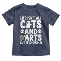 Life Is Not All Cats And Darts But It Should Be Toddler T Shirt Funny Dartist Gift - Wonder Print Shop