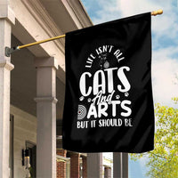 Kitty Lover Dartist Gift Garden Flag Life Should Be Cats And Darts - Wonder Print Shop