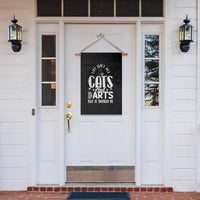 Kitty Lover Dartist Gift Garden Flag Life Should Be Cats And Darts - Wonder Print Shop