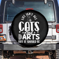 Kitty Lover Dartist Gift Spare Tire Cover Life Should Be Cats And Darts - Wonder Print Shop