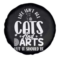 Kitty Lover Dartist Gift Spare Tire Cover Life Should Be Cats And Darts - Wonder Print Shop