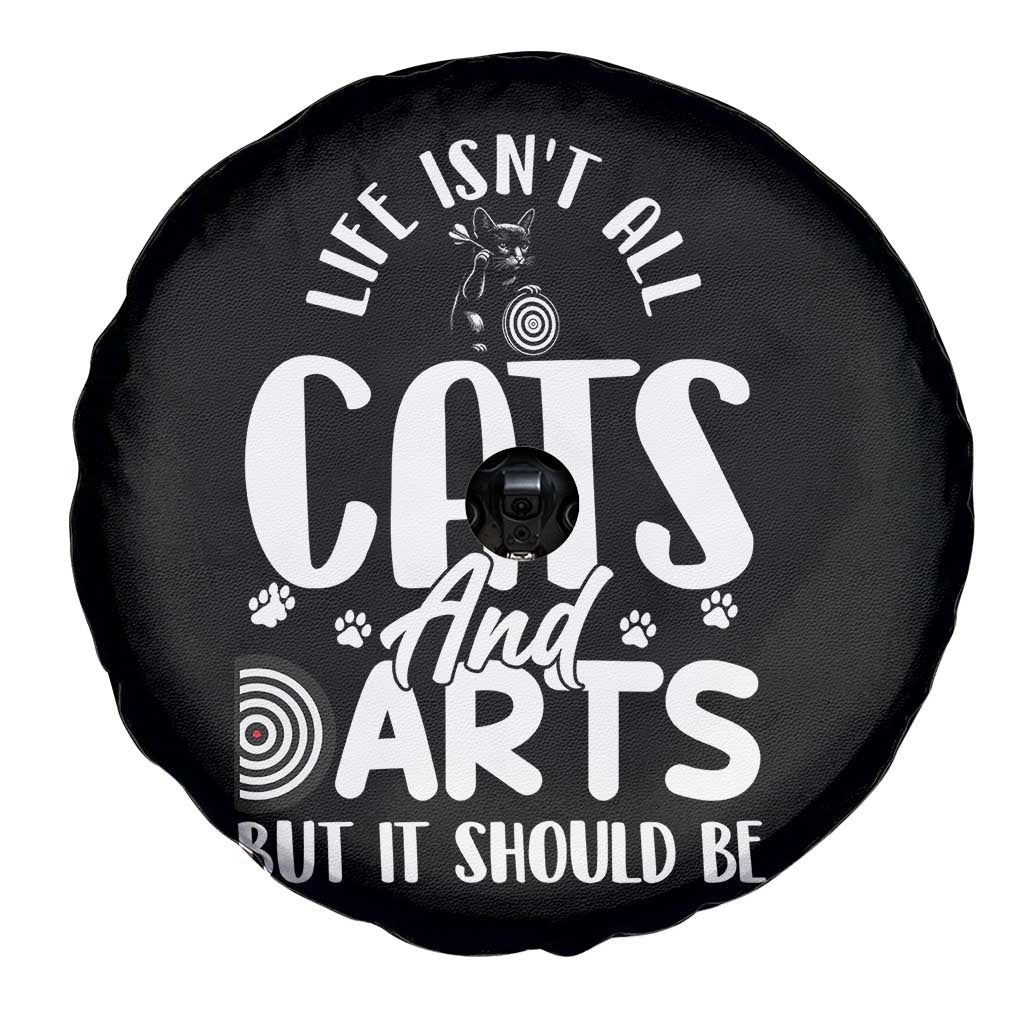 Kitty Lover Dartist Gift Spare Tire Cover Life Should Be Cats And Darts - Wonder Print Shop