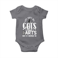 Kitty Lover Dartist Gift Baby Onesie Life Should Be Cats And Darts - Wonder Print Shop