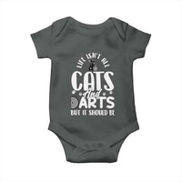Kitty Lover Dartist Gift Baby Onesie Life Should Be Cats And Darts - Wonder Print Shop