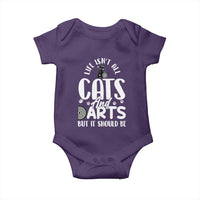 Kitty Lover Dartist Gift Baby Onesie Life Should Be Cats And Darts - Wonder Print Shop