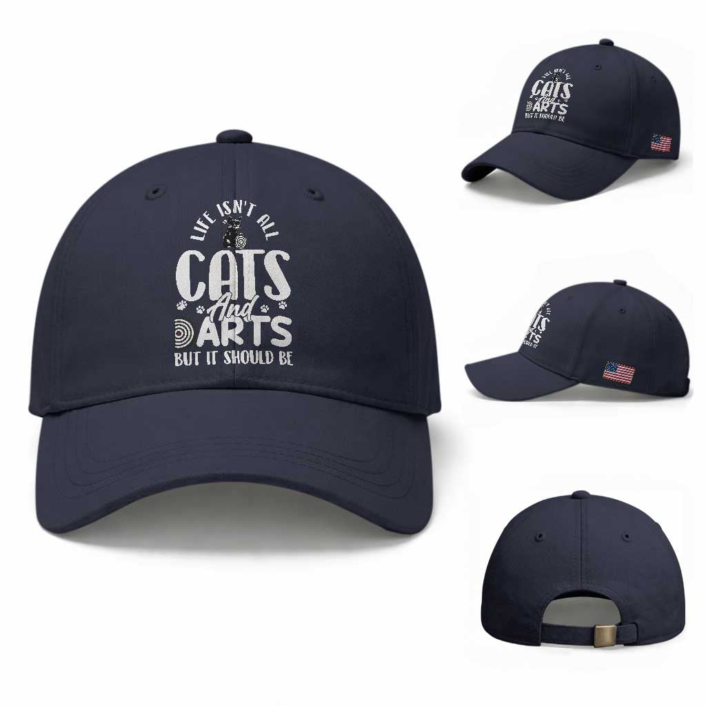 Kitty Lover Dartist Gift Baseball Cap Life Should Be Cats And Darts