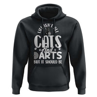 Kitty Lover Dartist Gift Hoodie Life Should Be Cats And Darts - Wonder Print Shop