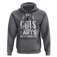 Kitty Lover Dartist Gift Hoodie Life Should Be Cats And Darts - Wonder Print Shop