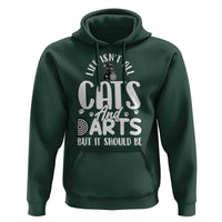 Kitty Lover Dartist Gift Hoodie Life Should Be Cats And Darts - Wonder Print Shop