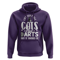 Kitty Lover Dartist Gift Hoodie Life Should Be Cats And Darts - Wonder Print Shop