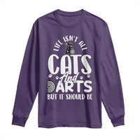 Kitty Lover Dartist Gift Long Sleeve Shirt Life Should Be Cats And Darts - Wonder Print Shop