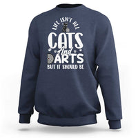 Kitty Lover Dartist Gift Sweatshirt Life Should Be Cats And Darts - Wonder Print Shop