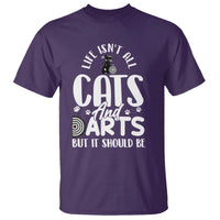 Kitty Lover Dartist Gift T Shirt Life Should Be Cats And Darts - Wonder Print Shop