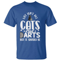 Kitty Lover Dartist Gift T Shirt Life Should Be Cats And Darts - Wonder Print Shop