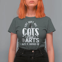 Kitty Lover Dartist Gift T Shirt For Women Life Should Be Cats And Darts - Wonder Print Shop