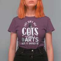 Kitty Lover Dartist Gift T Shirt For Women Life Should Be Cats And Darts - Wonder Print Shop