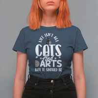 Kitty Lover Dartist Gift T Shirt For Women Life Should Be Cats And Darts - Wonder Print Shop