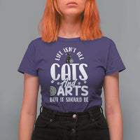 Kitty Lover Dartist Gift T Shirt For Women Life Should Be Cats And Darts - Wonder Print Shop