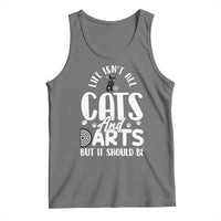 Kitty Lover Dartist Gift Tank Top Life Should Be Cats And Darts - Wonder Print Shop