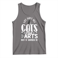 Kitty Lover Dartist Gift Tank Top Life Should Be Cats And Darts - Wonder Print Shop