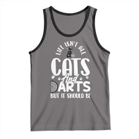 Kitty Lover Dartist Gift Tank Top Life Should Be Cats And Darts - Wonder Print Shop