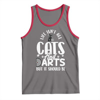 Kitty Lover Dartist Gift Tank Top Life Should Be Cats And Darts - Wonder Print Shop