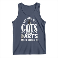 Kitty Lover Dartist Gift Tank Top Life Should Be Cats And Darts - Wonder Print Shop
