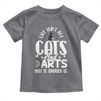 Kitty Lover Dartist Gift Toddler T Shirt Life Should Be Cats And Darts - Wonder Print Shop