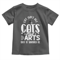 Kitty Lover Dartist Gift Toddler T Shirt Life Should Be Cats And Darts - Wonder Print Shop