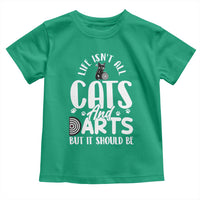 Kitty Lover Dartist Gift Toddler T Shirt Life Should Be Cats And Darts - Wonder Print Shop