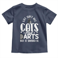 Kitty Lover Dartist Gift Toddler T Shirt Life Should Be Cats And Darts - Wonder Print Shop