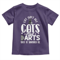 Kitty Lover Dartist Gift Toddler T Shirt Life Should Be Cats And Darts - Wonder Print Shop