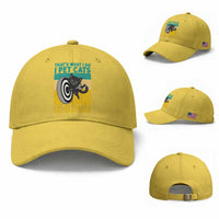 Funny Retro Sunset Cat Darts Baseball Cap I Pet Cats I Play Darts And I Know Things