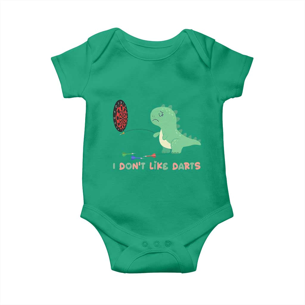 Funny Dinosaur Dartist Player Gift Baby Onesie I Do Not Like Darts - Wonder Print Shop