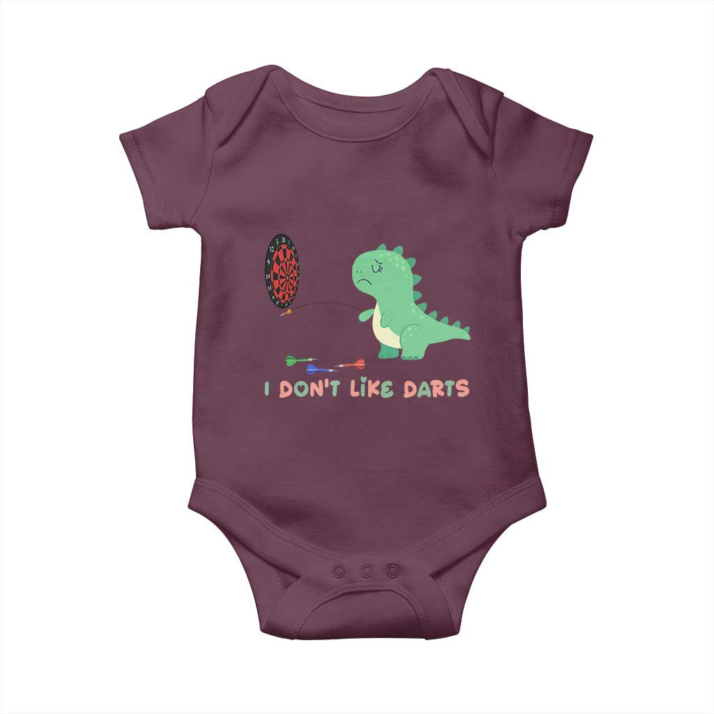 Funny Dinosaur Dartist Player Gift Baby Onesie I Do Not Like Darts - Wonder Print Shop