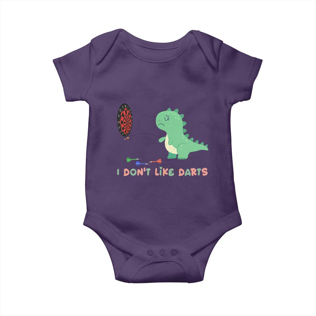 Funny Dinosaur Dartist Player Gift Baby Onesie I Do Not Like Darts - Wonder Print Shop