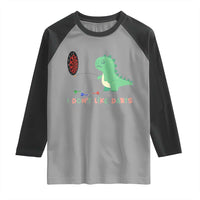 Funny Dinosaur Dartist Player Gift Raglan Shirt I Do Not Like Darts - Wonder Print Shop