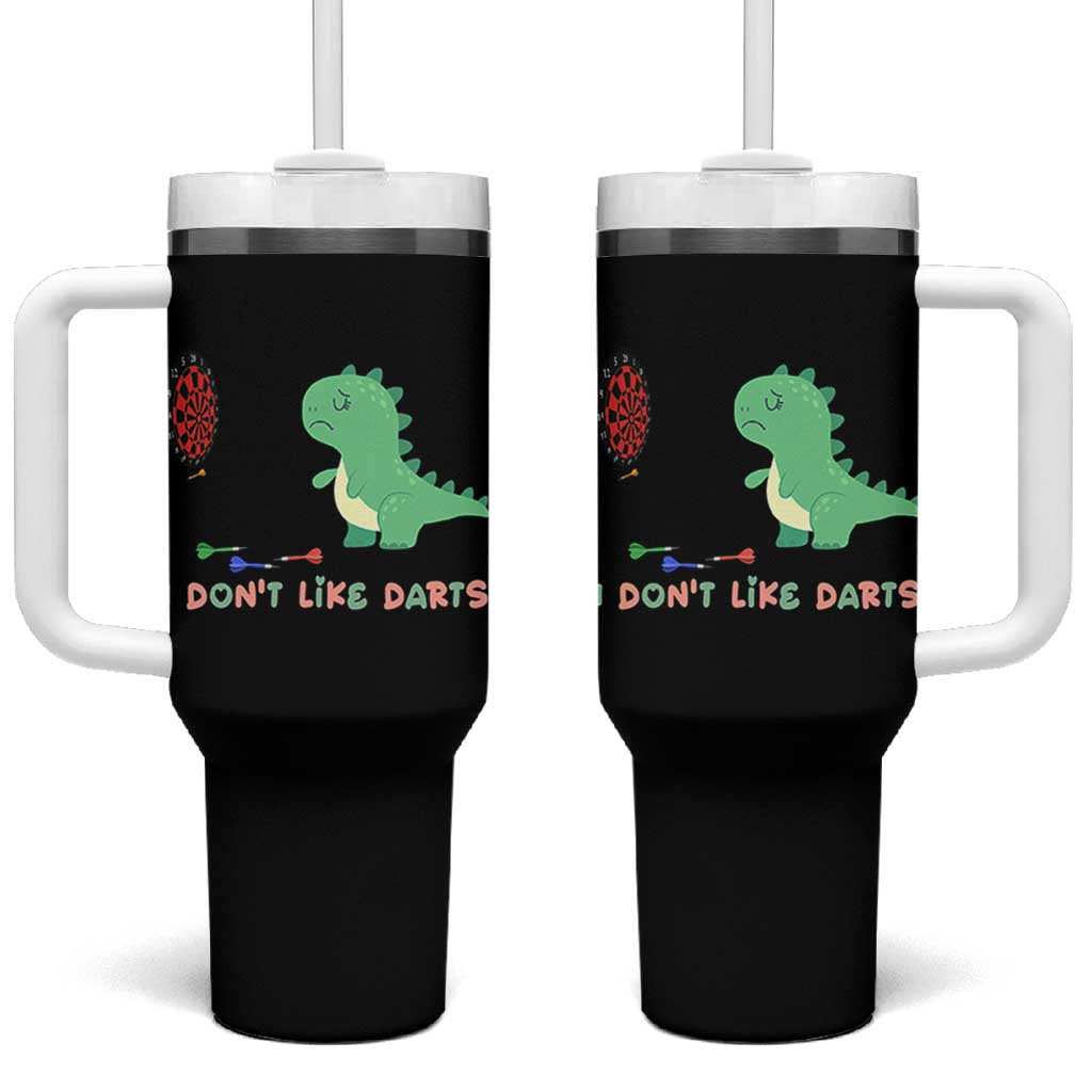 Funny Dinosaur Dartist Player Gift Tumbler With Handle I Do Not Like Darts - Wonder Print Shop