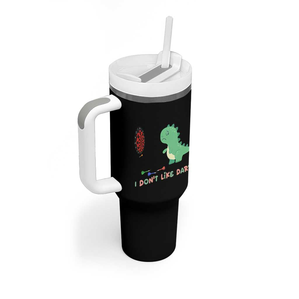 Funny Dinosaur Dartist Player Gift Tumbler With Handle I Do Not Like Darts - Wonder Print Shop