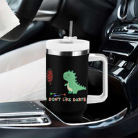 Funny Dinosaur Dartist Player Gift Tumbler With Handle I Do Not Like Darts - Wonder Print Shop