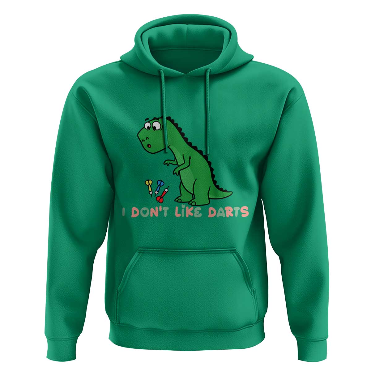 Funny Dinosaur Short Arms Problem Hoodie I Do Not Like Darts - Wonder Print Shop