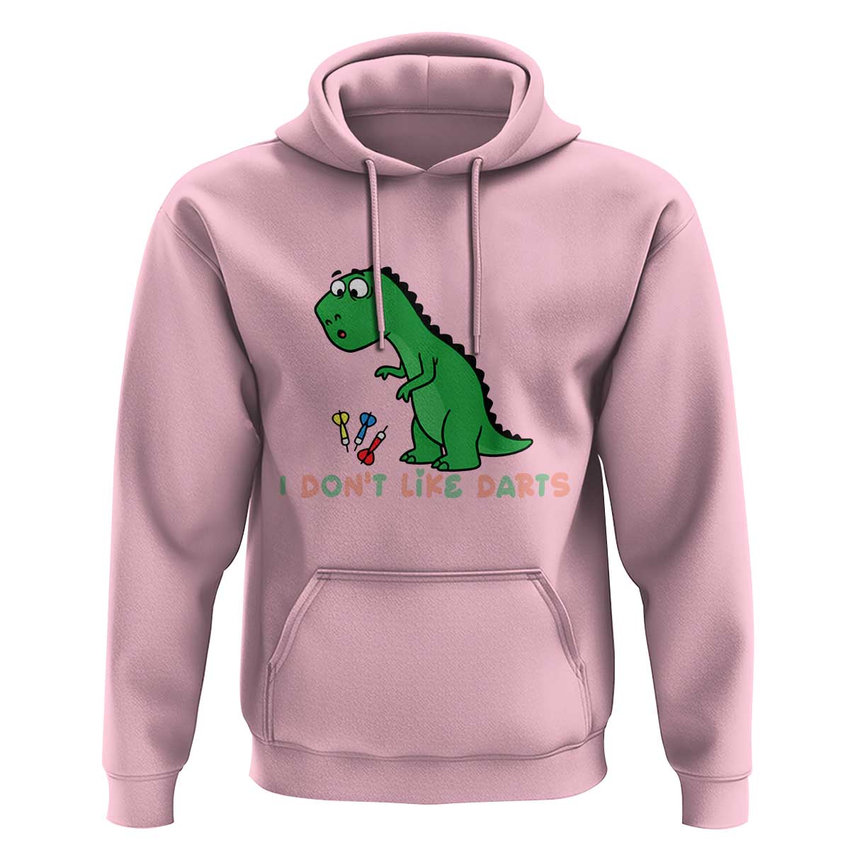 Funny Dinosaur Short Arms Problem Hoodie I Do Not Like Darts - Wonder Print Shop