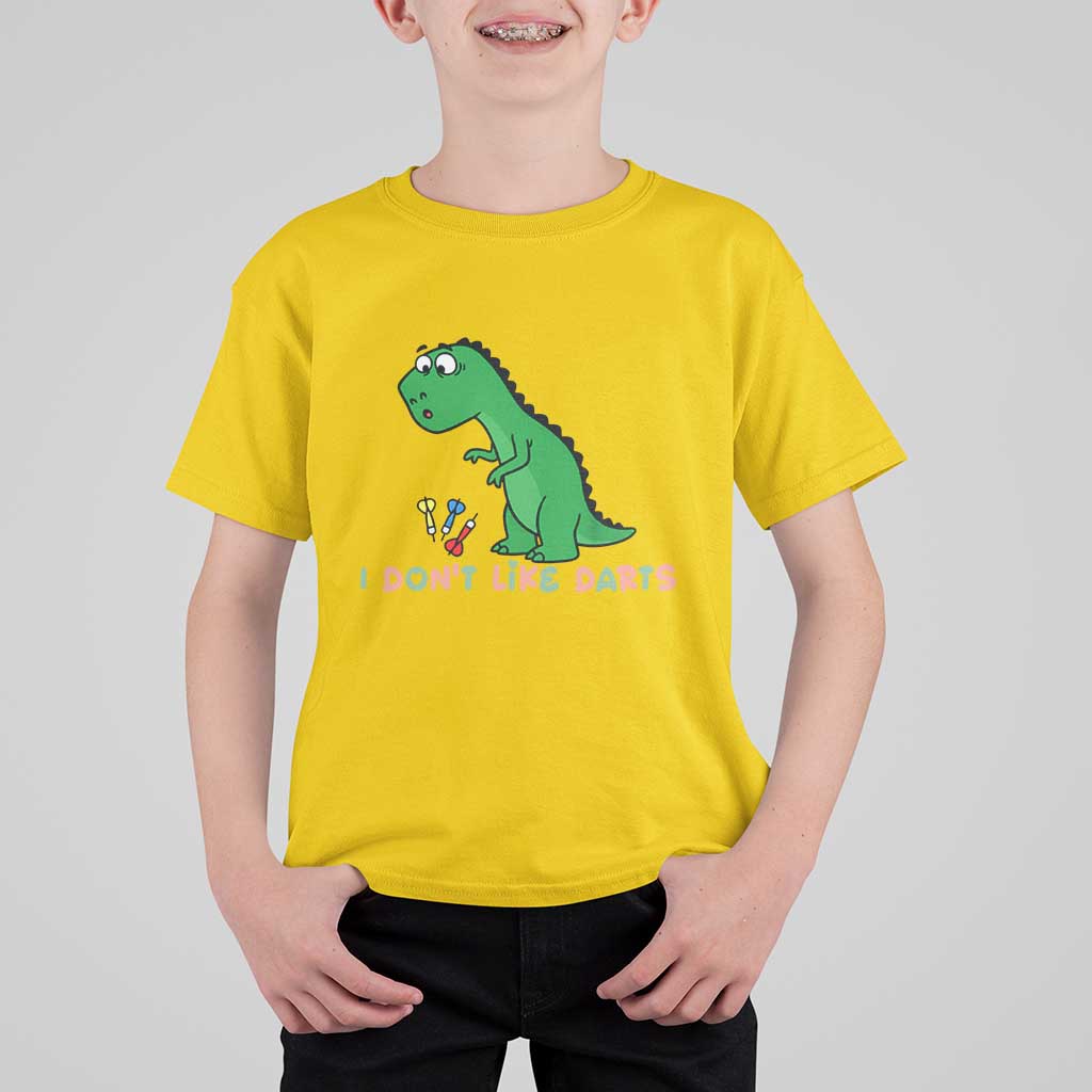 Funny Dinosaur Short Arms Problem T Shirt For Kid I Do Not Like Darts - Wonder Print Shop