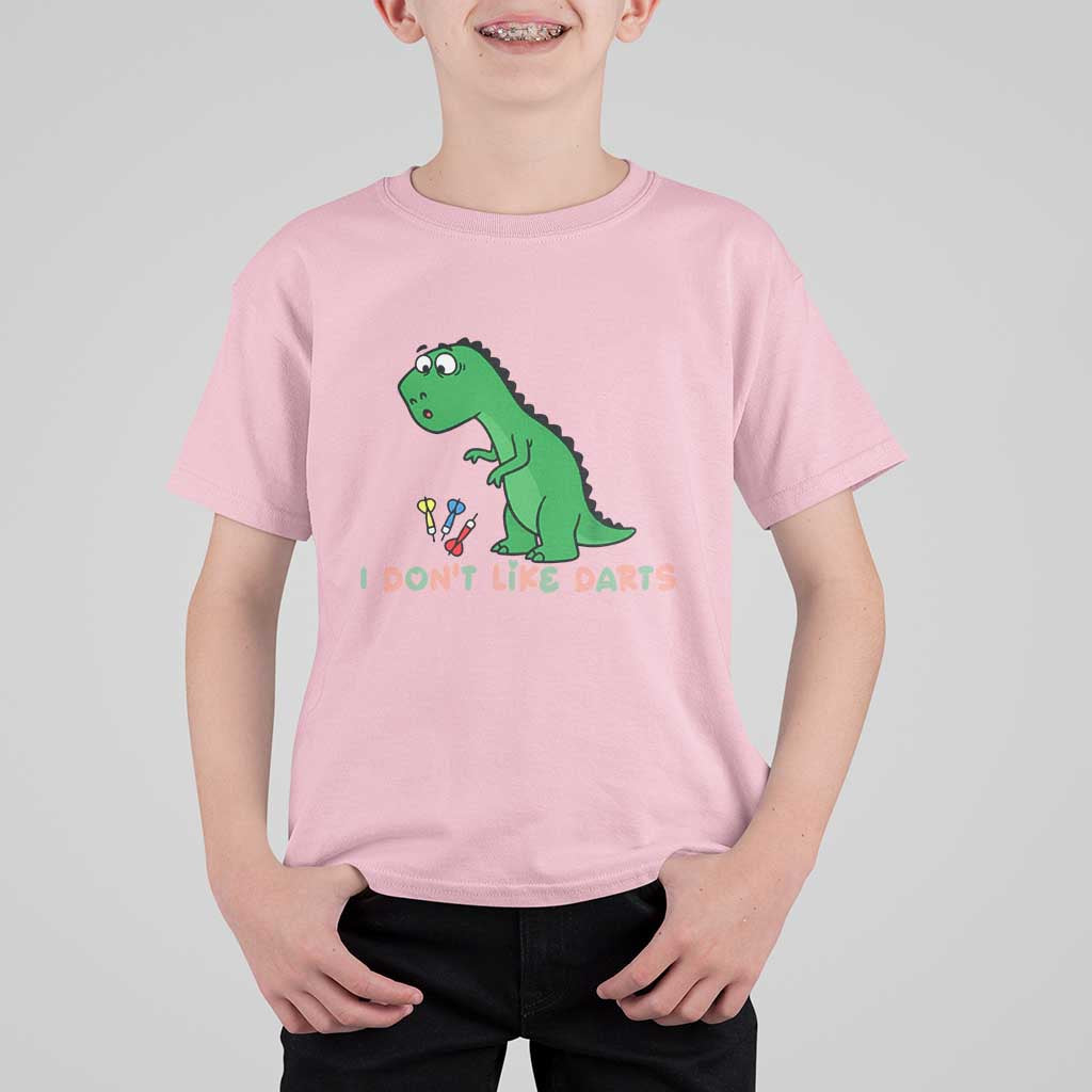 Funny Dinosaur Short Arms Problem T Shirt For Kid I Do Not Like Darts - Wonder Print Shop