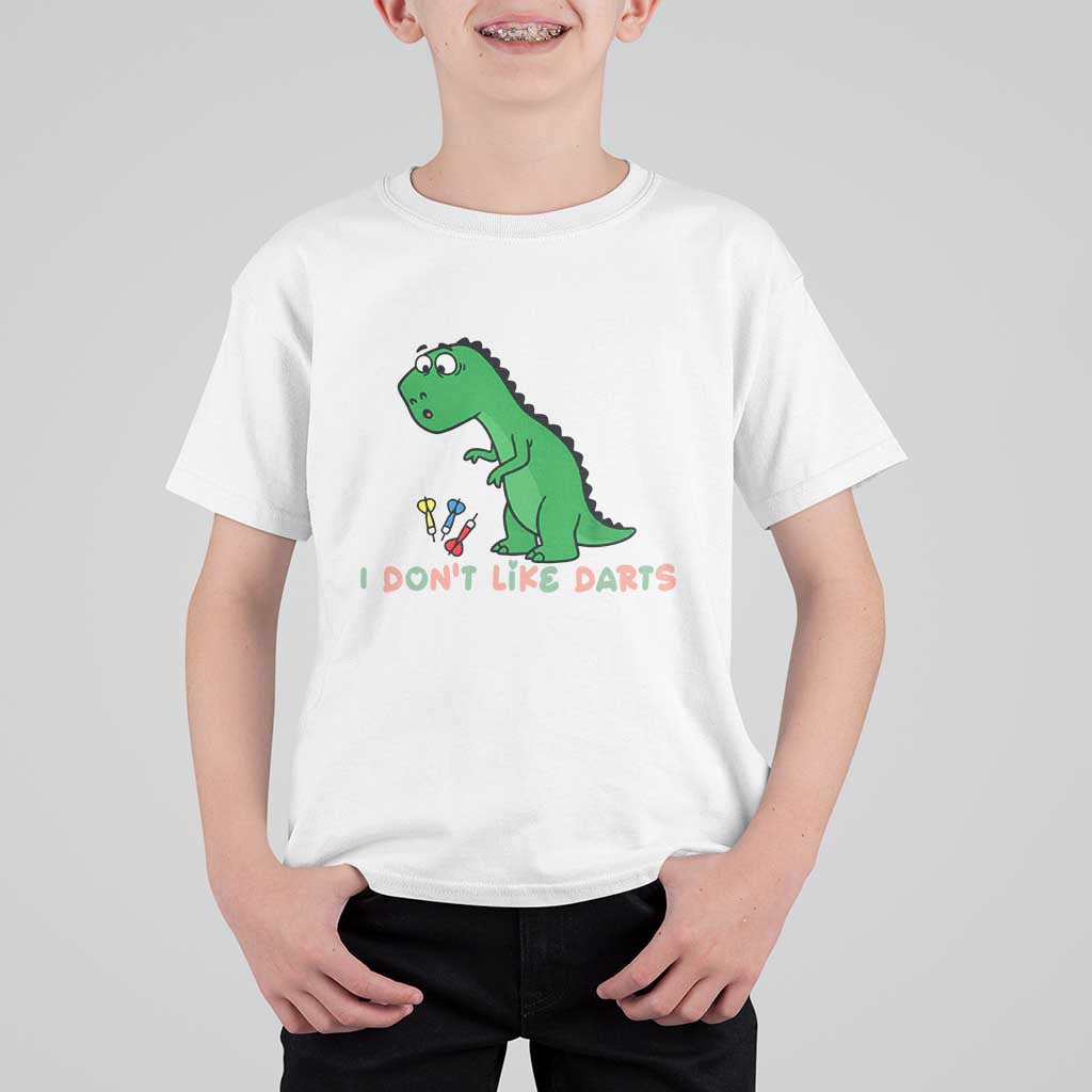 Funny Dinosaur Short Arms Problem T Shirt For Kid I Do Not Like Darts - Wonder Print Shop