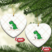 Funny Dinosaur Short Arms Problem Ceramic Ornament I Do Not Like Darts - Wonder Print Shop