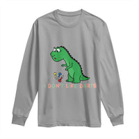 Funny Dinosaur Short Arms Problem Long Sleeve Shirt I Do Not Like Darts - Wonder Print Shop